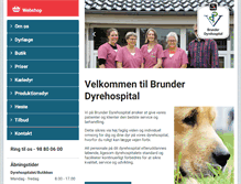 Tablet Screenshot of brunderdyrehospital.dk